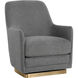 Marcela Belfast Koala Grey Swivel Lounge Chair, Swivel
